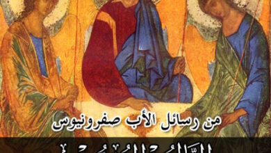 من رسائل الاب صفرونيوس - الثالوث القدوس توحيد و شركة و حياة